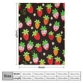 thumbnail image 4 of FUMJ  Pink Strawberry Blanket Cute Fruits Theme Flannel Throw Blankets Kawaii Plush Decor Cozy Bedding for Bed Couch Living Room Kids Girls Women Adults Gifts, 4 of 6