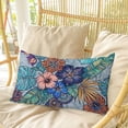 thumbnail image 4 of Vintage Boho Floral Pillow Covers, Linen Long Throw Pillow Case, Colorful Vintage Flowers Abstract Art Holiday Pillow Protector Decorative Cushion Cover for Living Room/Bedroom 20" x 26", 4 of 8