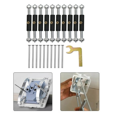 

21 Pcs Screws Support Rod Kit Wrench For Wall Mount Switch Box