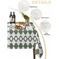 thumbnail image 5 of Vintage Bohemia Rectangle Tablecloth, Minimalist Abstract Geometric Art Green Waterproof & StainResistant Tablecloth, Washable Oil-proof Table Cover for Dining/Party/Wedding/Camping/Buffet 54x108 In, 5 of 9