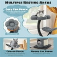 thumbnail image 6 of Pefilos 35" Cat Tree for Small Indoor Cats, Plush Cat Tower with Large Cat Condo, Perch and Sisal Cat Scratching Board for Kittens, Gray, 6 of 8