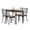 Walnut, variant on PUKNLY Dining Furniture Sets, Dining Table Set with 4 Chairs, Industrial 4-Person Kitchen Table Counter, Space-Saving Breakfast Bar Set for Living Room, Party Room or Dining Area,Walnut