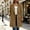 Brown, variant on Womens Trench Coat Notched Lapel Fall Winter Long Sleeve Casual Thicken Wool Blend Single Breasted Pea Coat Brown XL