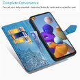 thumbnail image 3 of Galaxy A21s Case, Dteck ShockProof Premium PU leather Magnetic Flip wallet Case with Kickstand and Flip Cover For Samsung Galaxy A21s SM-A217, Blue, 3 of 8