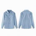 thumbnail image 4 of NIEWTR Boys Long Sleeve Dress Shirts Kids Classic Collared Button-Down Shirt School Uniform Shirts（Blue,7-8 Years), 4 of 6