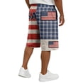 thumbnail image 3 of Havenx 250th Anniversary Usa Shorts for Men Drawstring American Flag Design Short with Pockets Elastic Waist Short Pants Patriotic We the People 1776 Workout Wear,Red S, 3 of 4