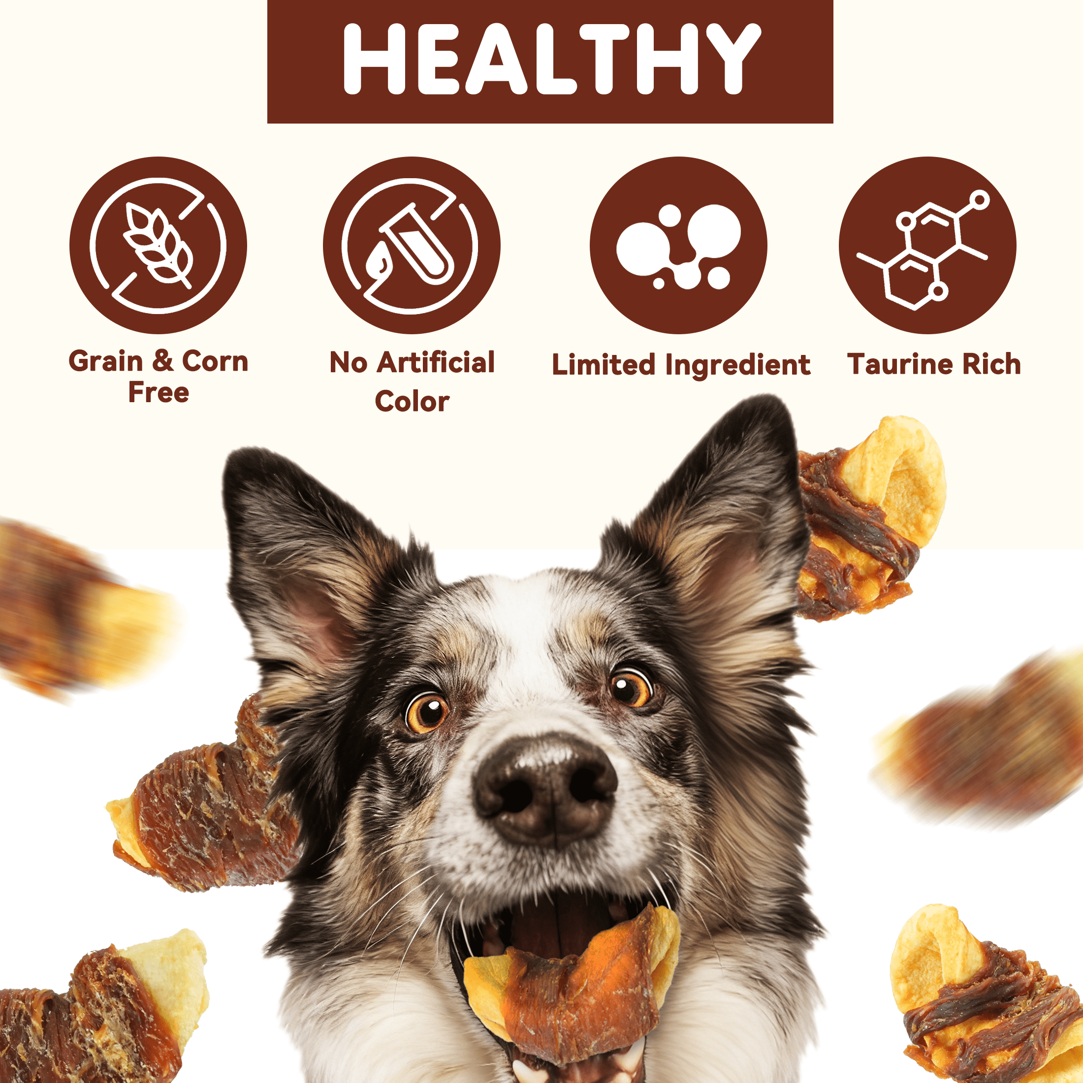 (2 pack) PAWUP Chicken Wrapped Apple Dog Treats, Chewy Dog Snack for Balanced Nutrition, Gluten & Grain Free Fruit Wraps for Dogs, 10.6 oz
