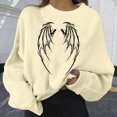 thumbnail image 1 of ICHUANYI Clearance Halloween Women Fashion Casual Print Round Neck Loose Long Sleeve Short Tops Blouse Hoodless Sweatshirts ICHUANYI "ICHUANYI", 1 of 5