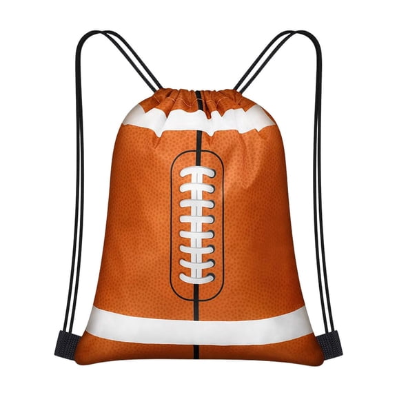 Ball Themed Drawstring Backpack Pouch, Small Sports Gift Bags for Party Favors, Soccer Basketball Baseball Treat Snack Bags, Waterproof Polyester Beach Bulk Gifts,Ball-Themed Drawstring Backpack