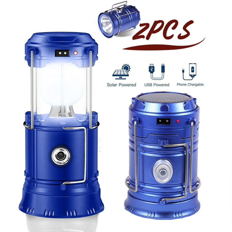 Portable LED Camping Lantern Waterproof Solar USB Rechargeable LED