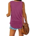 thumbnail image 5 of Womens Tank Tops V Neck Basic Solid Color Casual Flowy Summer Sleeveless, 5 of 12