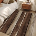 thumbnail image 4 of Brown Wooden Area Rugs 3'x5', Washable Small Throw Rugs for Living Room Bedroom, Vintage Farmhouse Retro Art Indoor Outdoor Rug Non-Slip Low Pile Carpet Runner Reversible Floor Mats, 4 of 8