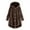 Coffee, variant on DTBPRQ Women's Hooded Cardigan Vintage Fuzzy Jacket Winter Open Front Fleece Ponchos Cape Cloak Coat Long Sleeve Pollover Plus Size Button Top Dress
