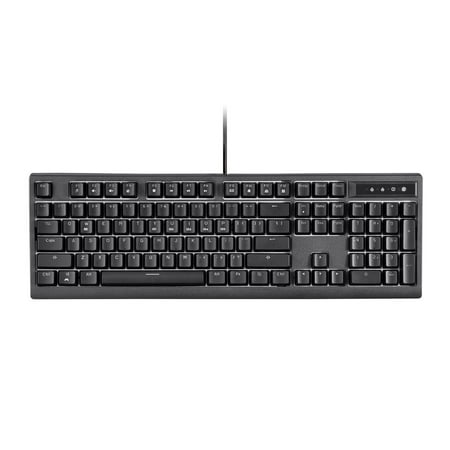 Monoprice Brown Switch Full Size Mechanical Keyboard - Black | Ideal for Office Desks, Workstations, Tables - Workstream