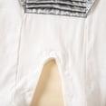 thumbnail image 6 of Faraee Baby Boys Gentleman Romper Button Down One-Piece Outfit Infant Cotton Tuxedo Jumpsuit Newborn Long Sleeve Clothes 0 3 6 12 Months Grey, 6 of 8