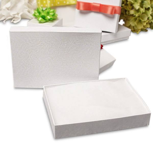 White Cardboard Jewelry Boxes Quantity 100 Width 2" by Paper Mart