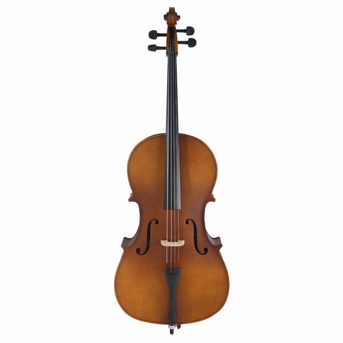 4/4 Acoustic Cello Case Bow Rosin Wood Color
