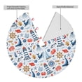 thumbnail image 2 of Yiaed Watercolor Nautical Print Christmas Tree Skirt , Tree SkirtsTree Mat for Christmas Winter Holiday Indoor Decorations-48", 2 of 7