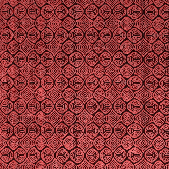 Ahgly Company Indoor Square Abstract Red Modern Area Rugs, 8' Square