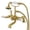 Brushed Brass, variant on Aqua Vintage AE207T7 Aqua Vintage 7" Center Deck-Mount Clawfoot Tub Faucet with Hand Shower, Brushed Brass
