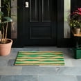 thumbnail image 2 of TOWN & COUNTRY TERRA Ravine Abstract Mountain Outdoor Door Mat, Natural Coir, Heavyweight, Non-Slip Entryway Mat, Green, 18"x30", 2 of 5