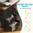 thumbnail image 2 of Casacomoda 53″ L-Shaped Desk with Power Outlets & USB, 4 Drawers and Hooks, Reversible Corner Computer Desk for Home Office / Gaming, 2 of 8