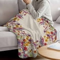thumbnail image 3 of Spring Lavender Blanket Soft Cozy Warm Throw Blanket for Couch, Plush Fuzzy Flannel Fleece Blankets for Sofa, Watercolor Floral Daisy Botanical Retro Beige Bed Blankets Gifts for Men, 50"x80", 3 of 9