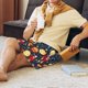 thumbnail image 5 of Balery Colorful Astronomy Pantalones cortos de pijama de punto de algodón para hombre con cinturilla y bolsillos-XX-Large, 5 of 6