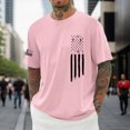 thumbnail image 2 of NIEWTR Plus Size American Flag Shirts for Men 4th of July Patriotic Short Sleeve T-Shirt Summer Gym Workout Tops(Pink,L), 2 of 4