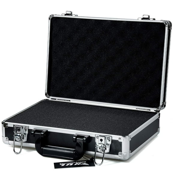 HUL 14in Two-Tone Aluminum case with customizable Pluck Foam Interior for Test Instruments cameras Tools Parts and Accessories