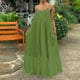 thumbnail image 1 of Vestidos de verano Fnochy para mujer, de una pieza, color liso, a la moda, informales, sin mangas, con tirantes, bolsillos, sueltos, sin espalda, vestido amplio con vuelo, 1 of 8