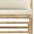 thumbnail image 5 of vidaXL 4 Piece Patio Lounge Set with Cream White Cushions Bamboo, 5 of 7