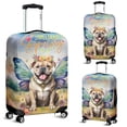 thumbnail image 2 of Welcome Spring Fairy Bulldog in Flower Meadow Travel Luggage Cover Dog Lover Gifts Idea Suitcase Dust Protective Decor - 13002, 2 of 5
