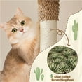 thumbnail image 5 of Yaheetech 42" Height Cactus Cat Tree with Scratching Posts and Basket, Beige/Brown, 5 of 7