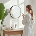 thumbnail image 6 of MCQ Wall Mirror, 20-inch Round Black, Decorative for Living Room Bedroom​, 6 of 7