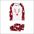 thumbnail image 3 of Odeerbi Christmas Pajamas for Family Holiday Long Sleeve Family Christmas Pajamas Matching Sets Dad Parent Child Outfit Printed Loungewear Two-Piece Sleepwear Xmas PJs Set White, 3 of 5