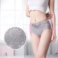 thumbnail image 3 of Bigersell Maternity Underwear Clearance Womens Underwear Cotton Boyshort Thongs Panty Style P-176 Cotton Boyshort Panties Thong Briefs Mid Waist Women Cheeky Panties Gray 3Xl, 3 of 6