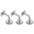 thumbnail image 1 of 3 Pcs Supports Muraux pour Main Courante en Acier Inoxydable (Argent), 1 of 6