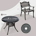 thumbnail image 2 of Gymax 5PCS Cast Aluminum Patio Bistro Set Outdoor Dining Table & Chair Furniture Set, 2 of 10