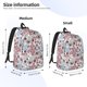 thumbnail image 2 of Balery Abstract Floral Mochila Clásica Impresa Básica para Viaje, Mochila Escolar Resistente al Agua, Mochila de Lona con Correas Ajustables-Medium, 2 of 5