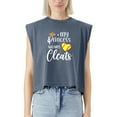 thumbnail image 2 of EcoLoom My Princess Wears Cleats Shirt Softball Mom Cap Sleeve Muscle Crop Shirt Women Sleeveless Baby Tee, 2 of 5