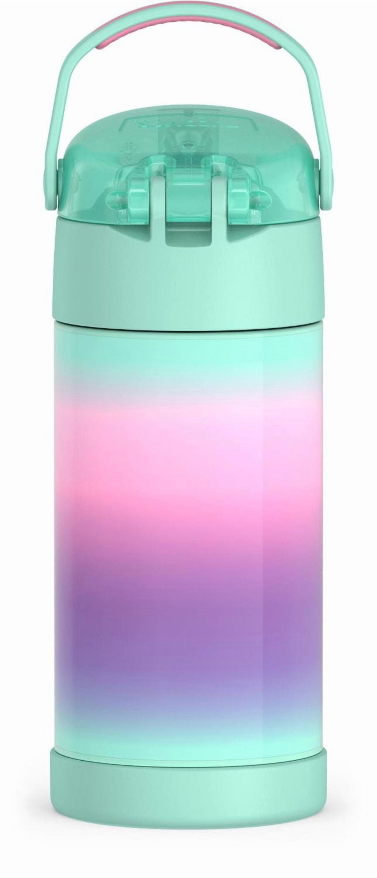 Thermos Kids Vacuum Insulated Funtainer Water Bottle with Flip Up Straw, 355ml, Ombre, 12 Oz/354 ml, BPA free