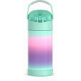 thumbnail image 4 of Thermos Kids Bouteille d'eau isolée sous vide avec paille rabattable, 355 ml, ombré, 4 of 5