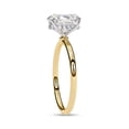 thumbnail image 3 of IGI Certified Lab Grown Diamond Engagement Ring | Center 9x6mm Oval Cut Solitaire Stackable Wedding Promise Rings For Women 18K Solid Yellow Gold | F-G, VS-SI Quality (1.25 Ctw) Ring Size-10, 3 of 7