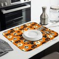 thumbnail image 3 of Spooky Icons Halloween Pattern Dish Drying Mat for Kitchen 1 Pack, Ultra Absorbent Microfiber Dishes Drainer Mats,16x18in(41x46cm), 3 of 6