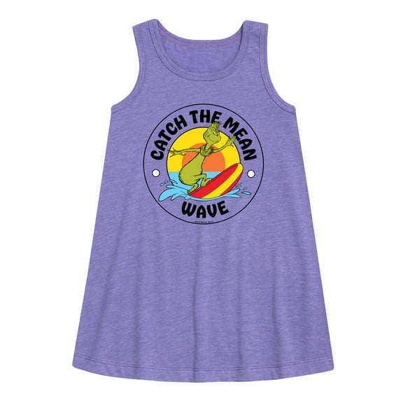 The Grinch - Catch The Mean Wave - Toddler & Youth Girls A-line Dress
