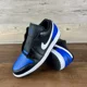 thumbnail image 1 of A i r-Jor-dan 1 Low Black Royal Toe Mens Size 10 White 553558 042, 1 of 6