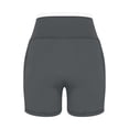 thumbnail image 7 of Women's High Waisted Biker Shorts Tummy Control Athletic Shorts with Phone Pockets Stretchy Workout Pants for Yoga Running Pilates Dark Gray M, 7 of 7