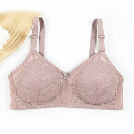 LLYWEY Lace Push up Bra Clearance Bra Older Women Ladies Bralette Bra Style-1226 Women s Plus Lace Bra Feature Adult Female Push up Sports Bras Dark Gray 40B