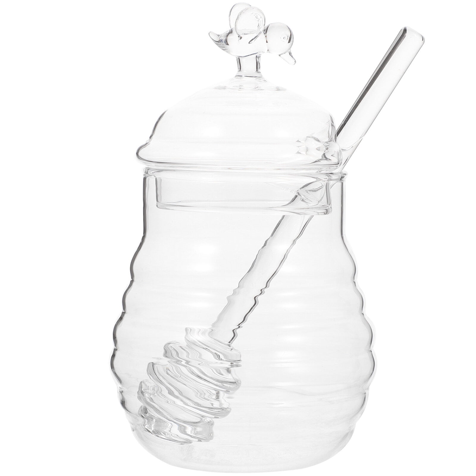 NUOLUX 1 Set Glass Honey Jar Clear Honey Container Shop Honey Storage Jar with Rod